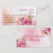 ピンクローゼフローリスト名刺 名刺 (正面/裏面)