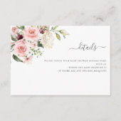 ピンクローゼベビーシャワー招待状エンクロージャカード エンクロージャーカード (正面)