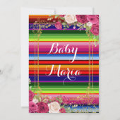 ピンクローゼメキシカンフェスタ赤ちゃんシャワー 招待状 (裏面)