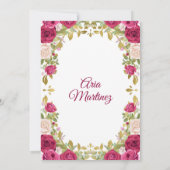 ピンクローゼメキシコガール15th誕生日招待状 招待状 (裏面)