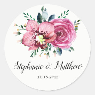 ピンクローゼランズフローラウォーター結婚カラー ラウンドシール