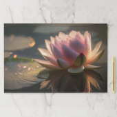 ピンクロータスインザモーニングライトティアウェイランチョンマット ペーパーパッド (インサイチュ)