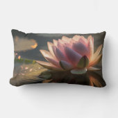 ピンクロータスインザモーニングライト装飾用クッション ランバークッション (正面)