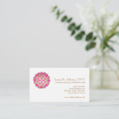 ピンクロータスウェルネス&ヒーリングアーツビジネスカード 名刺 (スタンド正面)