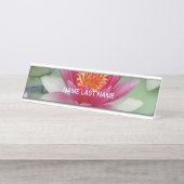 ピンクロータスウォーターリリデスクネームプレート デスクネームプレート (正面)