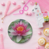 ピンクロータスウォーターリリー ペーパープレート (パーティー)