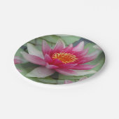 ピンクロータスウォーターリリー ペーパープレート (アングル)