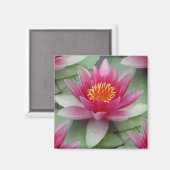 ピンクロータスウォーターリリー マグネット (正面/裏面)