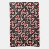 ピンクロータスクラシック キッチンタオル (縦)