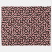 ピンクロータスクラシック フリースブランケット (正面(横))