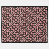 ピンクロータスクラシック フリースブランケット (正面(横))