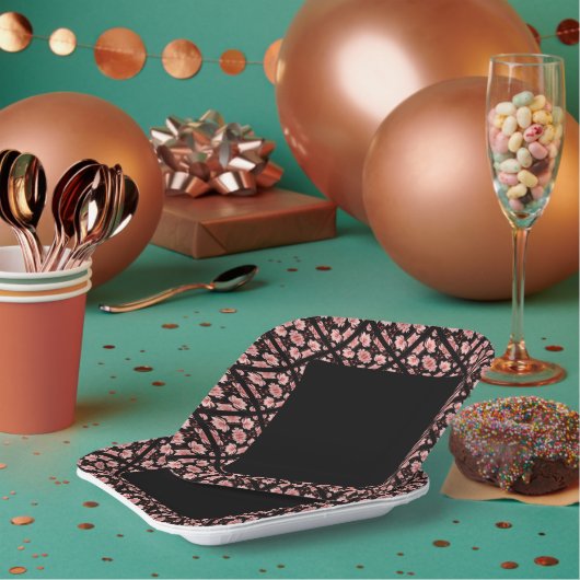 ピンクロータスクラシック ペーパープレート (複数)