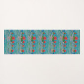 ピンクロータススケッチうぶな人アートヨガマット ヨガマット (裏面(横))