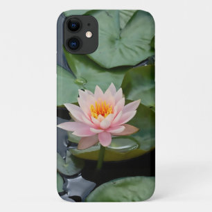ピンクロータスフラワーウォーターリリー iPhone 11 ケース