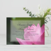 ピンクロータスフラワーエレガントウェディング招待状 招待状 (スタンド正面)