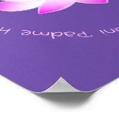 ピンクロータスフラワーオムマニパドメフムプリント ポスター (角)