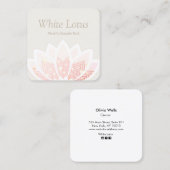 ピンクロータスフラワースクウェア スクエア名刺 (正面/裏面)