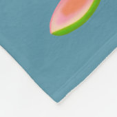 ピンクロータスフラワーズオンティール(緑がかった色)フリースブランケット フリースブランケット (角)