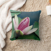 ピンクロータスフラワーフォトクッション41cm x 41cm クッション (ブランケット)