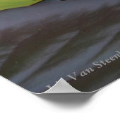 ピンクロータスフラワープリント ポスター (角)