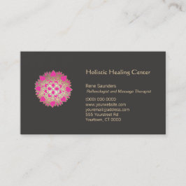 ピンクロータスフラワーホリスティックズ自然治癒芸術 名刺