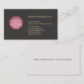 ピンクロータスフラワーホリスティックズ自然治癒芸術 名刺 (正面/裏面)