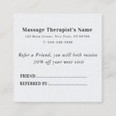 ピンクロータスフラワーミニマルホリスティックセラピスト 紹介カード (裏面)