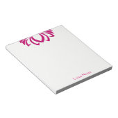 ピンクロータスフラワーヨガインストラクターホリスティッククラシック ノートパッド (アングル)