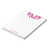 ピンクロータスフラワーヨガインストラクターホリスティッククラシック ノートパッド (回転)