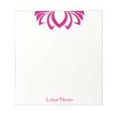 ピンクロータスフラワーヨガインストラクターホリスティッククラシック ノートパッド (正面)