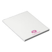 ピンクロータスフラワーヨガインストラクターホリスティッククラシック ノートパッド (アングル)