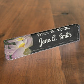 ピンクロータスフラワーIII夏フローラ デスクネームプレート (側面)