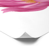 ピンクロータスブロッサムイラストレーション ポスター (角)