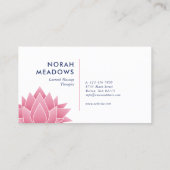 ピンクロータスマッサージセラピースパ 予約カード (裏面)