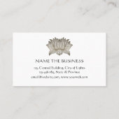 ピンクロータスマンダラヨガトレーナー瞑想 名刺 (裏面)