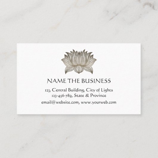 ピンクロータスマンダラヨガトレーナー瞑想 名刺 (裏面)