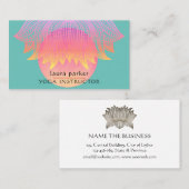 ピンクロータスマンダラヨガトレーナー瞑想 名刺 (正面/裏面)