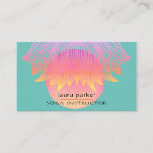 ピンクロータスマンダラヨガトレーナー瞑想 名刺 (正面)