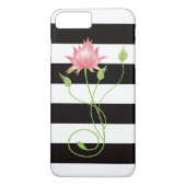 ピンクロータスモダンストライプフローラ Case-Mate iPhoneケース (裏面)
