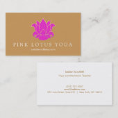 ピンクロータスヨガアンドメディテーション先生 名刺 (正面/裏面)