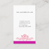 ピンクロータスヨガオム啓蒙活動 名刺 (裏面)