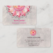 ピンクロータスヨガセラピストスパホリスティックヘルス 名刺 (正面/裏面)