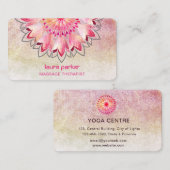 ピンクロータスヨガセラピストスパホリスティックヘルス 名刺 (正面/裏面)
