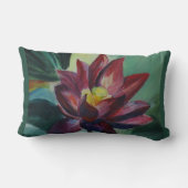 ピンクロータスランバーピロー33 cm x 53 cm ランバークッション (裏面)