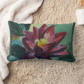 ピンクロータスランバーピロー33 cm x 53 cm ランバークッション (ブランケット)