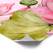 ピンクロータス結婚インディアンのテーブルの座席計画 ポスター (角)