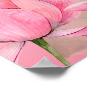 ピンクロータス金ゴールドマンダラ結婚インディアンの歓迎 ポスター (角)