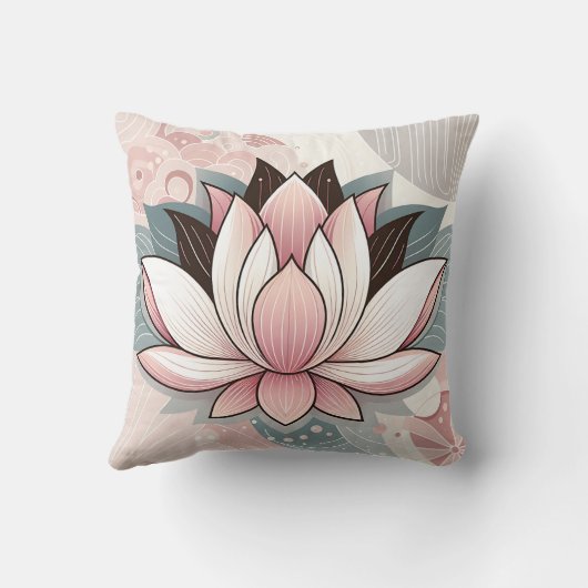 ピンクロータス クッション (裏面)