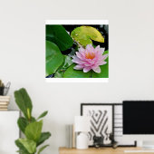 ピンクロータス ポスター (ホームオフィス)