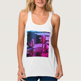 ピンクロータス《植物》スイレンタンクトップ タンクトップ